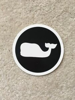 Details about New Vineyard Vines Black Friday Circle Whale Sticker Laptop  Yeti Car Decal