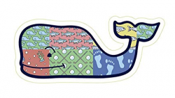 Amazon.com : Vineyard Vines Whale Vinyl Sticker Patchwork ...