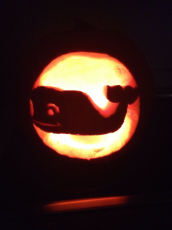 Vineyard Vines whale Halloween pumpkin I made this year by ...
