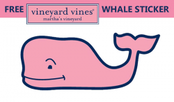 Get a Free Vineyards Vines Pink Logo Whale Sticker ...