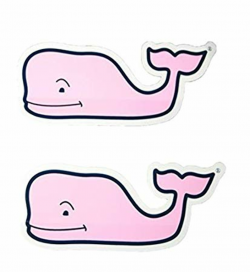 Amazon.com: Vineyard Vines New LOT of 2 Pink WHALE STICKER ...