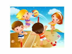 Kids playing volleyball clipart - Clip Art Library