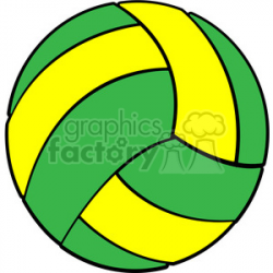 sports equipment green yellow volleyball clipart. Royalty-free clipart #  398104