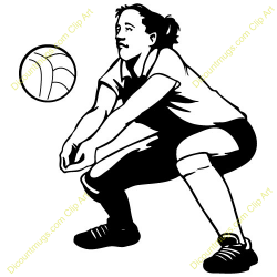 Volleyball Girl Passing Clipart & Free Clip Art Images #28784 ...