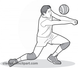 Volleyball Player Passing Clipart - Clip Art Bay