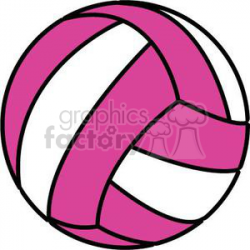 volleyball pink and white clipart. Royalty-free clipart # 381173