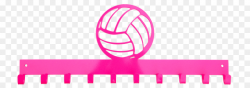 Volleyball Clip art Sports Image Medal - light pink volleyball