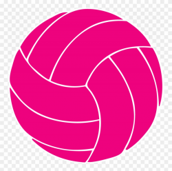 Pink Volleyball Clip Art - Volleyball Clipart Transparent Background ...