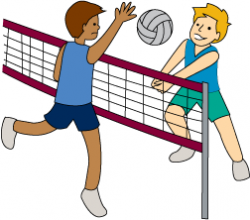 Playing volleyball clipart » Clipart Station