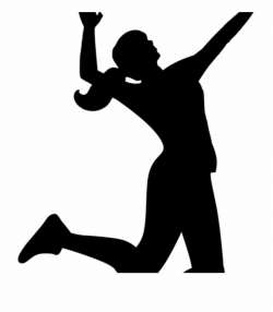 Fire Clipart Volleyball - Silhouette Clipart Sports Black And White ...