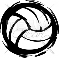 Volleyball Clipart Image. Easy to Edit Vector Format. | Silhouette ...