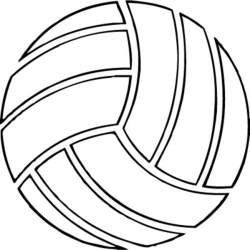 Free volleyball clipart black and white 3 - ClipartAndScrap