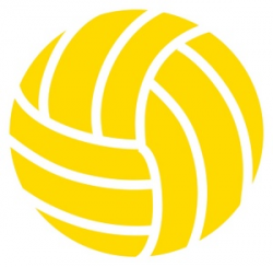 Volleyball Clipart Image - clip art illustration of a yellow volleyball