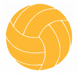Yellow Volleyball Clipart - Orange Volleyball Clipart, Transparent ...