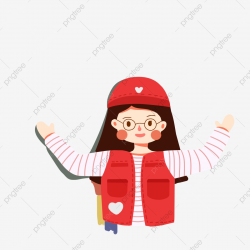 Cartoon A Cute Volunteer Female Love, Cartoon, Cute, Girl ...