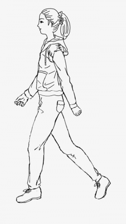Walking clipart black and white clipart images gallery for ...