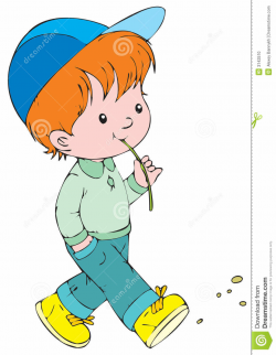 Little Boy Walking Clipart - Clip Art Bay