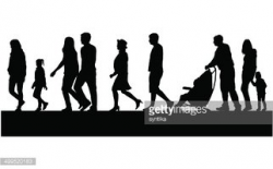 Crowd of People Walking stock vectors - Clipart.me