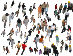 Crowd Png Clipart Background - People Walking Top View Png ...