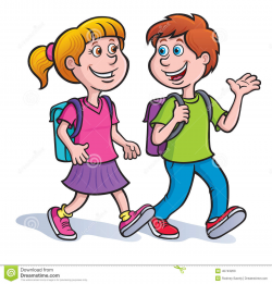 Children Walking Clipart | Free download best Children ...