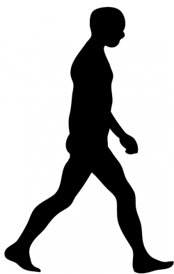 Silhouette Man Walking Clipart - Clip Art Library