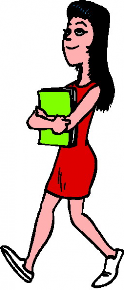 Student And Teacher Walking Clipart