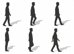 Walk cycle Walking Euclidean vector - Ms. silhouette vector ...