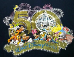 WALT DISNEY WORLD 50th Anniversary T Shirt Adult Large Navy ...