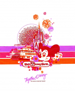 I love the vivid color schemes on 80s Disney World bags ...