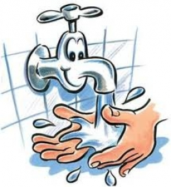 Hand Washing Cartoon Clipart