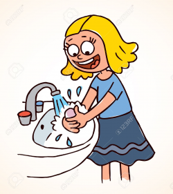 Little girl washing hands hand clip art jpg - Clipartix