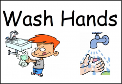Hand washing hand wash poster for children clipart image #36568
