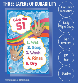 Daycare Posters - Hand Washing Posters - Laminated Health Posters - Hand  Washing Signs for Kids - Please Wash Your Hands Signs for Children - ...