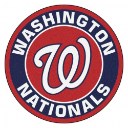 FANMATS MLB Washington Nationals Navy 2 ft. x 2 ft. Round Area Rug