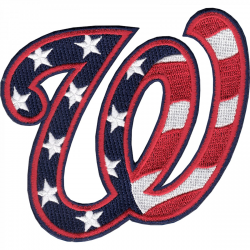 Washington Nationals \'W\' Hat Logo Patch (Stars and Stripes)