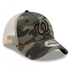 New Era Washington Nationals Camo Honor Trucker 9TWENTY ...