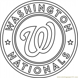 Washington Nationals Logo Coloring Page - Free MLB Coloring ...