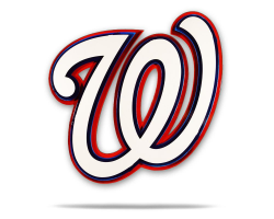 Washington Nationals 3 Layer W 3D Metal Artwork