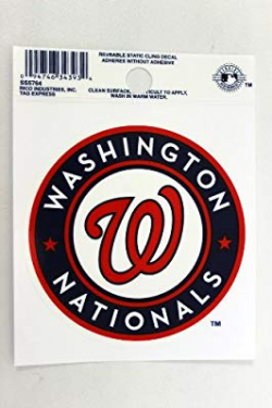 Football Fanatics MLB Washington Nationals 3\'\' Small Window Cling