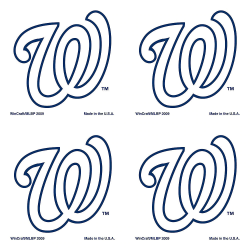 Washington Nationals Face Tattoos 4ct