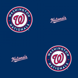 Washington Nationals: Logo Pattern (Blue) - Officially Licensed Removable  Wallpaper