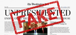 Fake newsprint copies — and a fake Washington Post home page ...