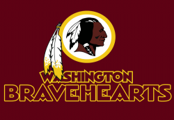 Washington Redskins Renamed Washington Bravehearts | Graphic ...