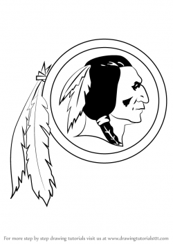 How to Draw Washington Redskins Logo printable step by step ...