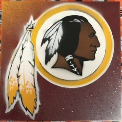 Washington Redskins Logo Stencil Painting - 12 x 12 Canvas | eBay