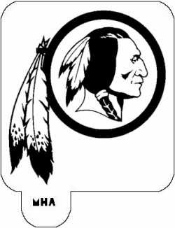 WASHINGTON REDSKINS - MR. HAIR ART STENCIL