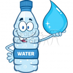 illustration cartoon ilustation of a water plastic bottle mascot character  holding a water drop vector illustration isolated on white background ...