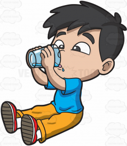 Boy drinking water clipart 2 » Clipart Station