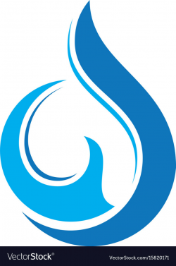 Abstract swirl water drop logo