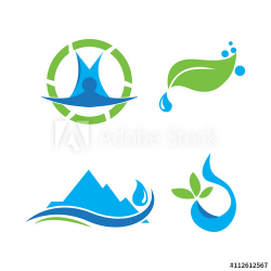 Abstract logo. Water logo. Wave logo. Geometric logo. Nature ...